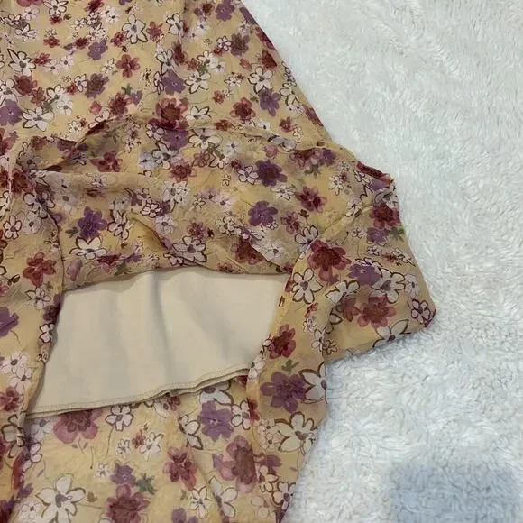 Faith Love Passion Womens Purple Floral Dress Sz 6 Y2K Whimsigoth Cottage Core - Picture 7 of 7